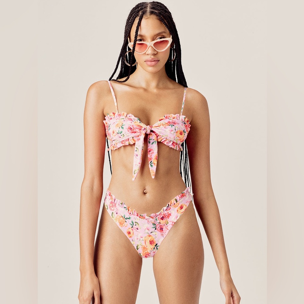 NWT For Love and Lemons Ravi Bikini Bottoms Size L